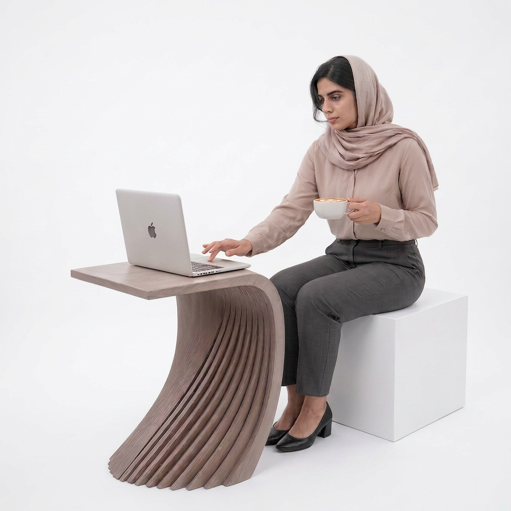 میز کنار مبلی چوبی پارامتریک | مدل آوند